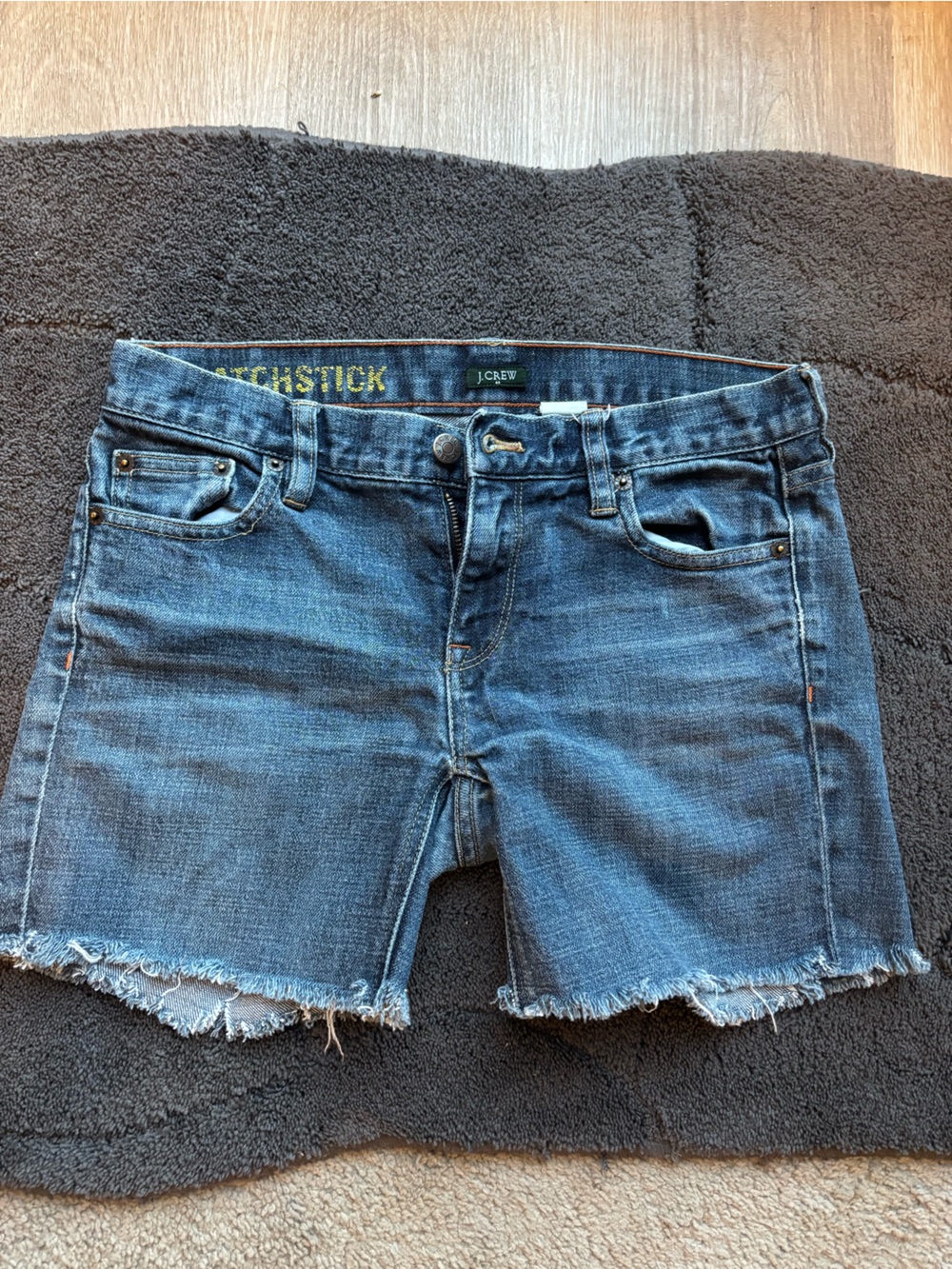 J. Crew Blue Denim Ankle-Length Cutoff Shorts